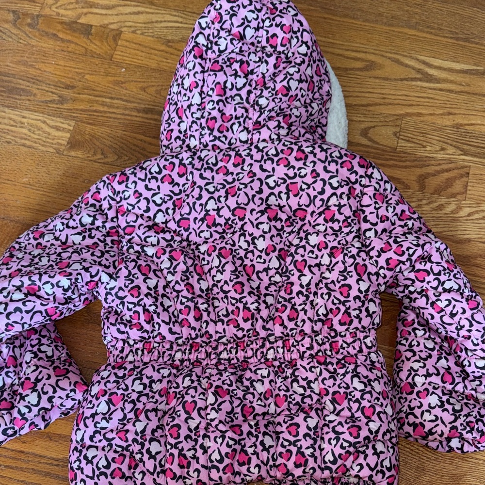 Pink Leopard Print Hooded Jacket - Picture 4 of 4